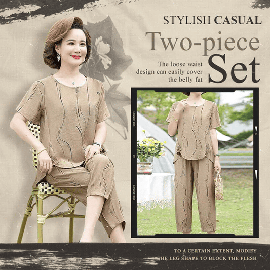 Elegant two-piece casual suit.