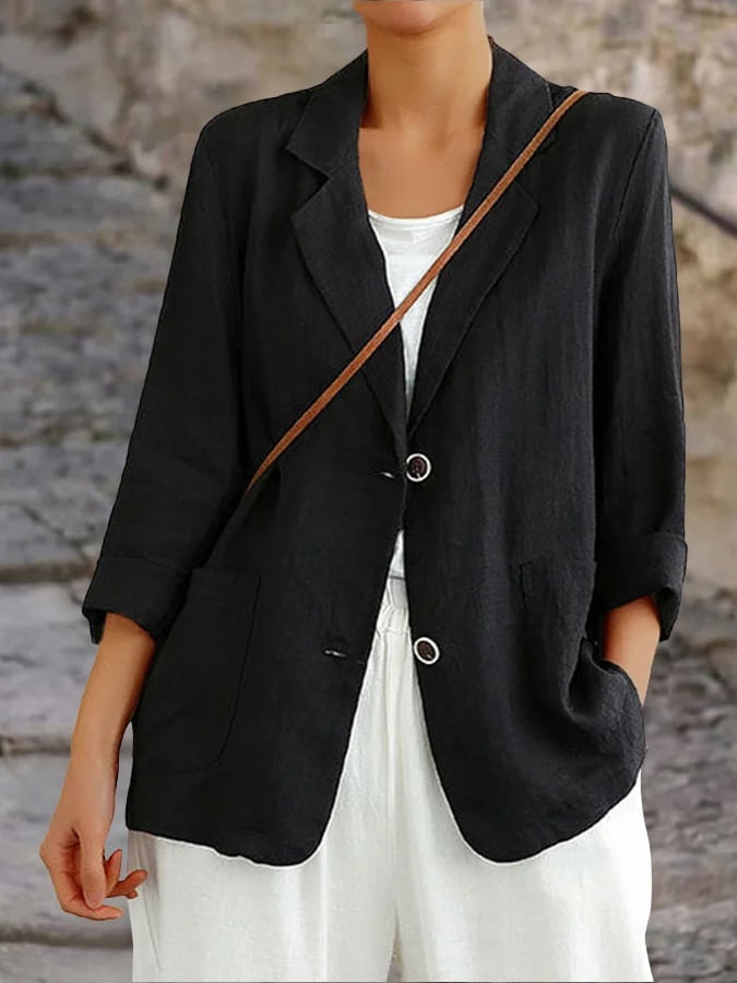 Versatile Long Sleeved Casual Loose Suit Jacket