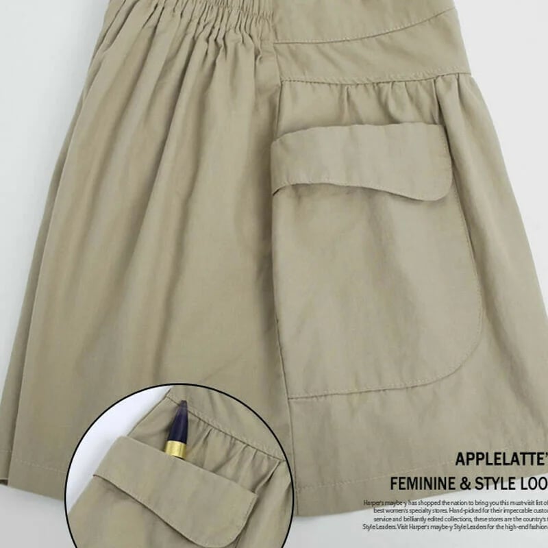 ??Women Beach Casual Hot Shorts with Elastic Waistband