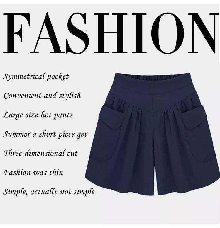 ??Women Beach Casual Hot Shorts with Elastic Waistband