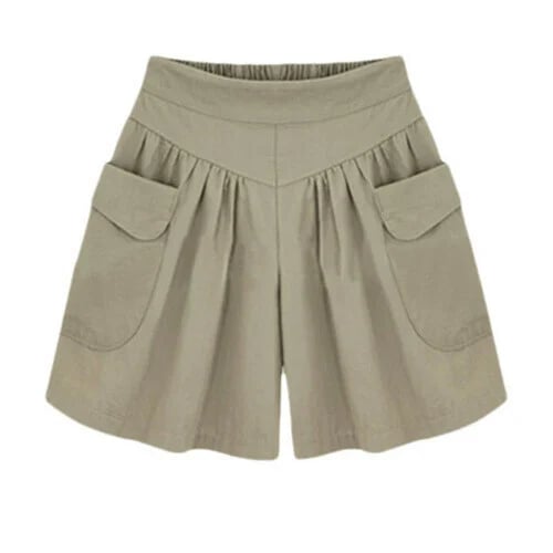 ??Women Beach Casual Hot Shorts with Elastic Waistband