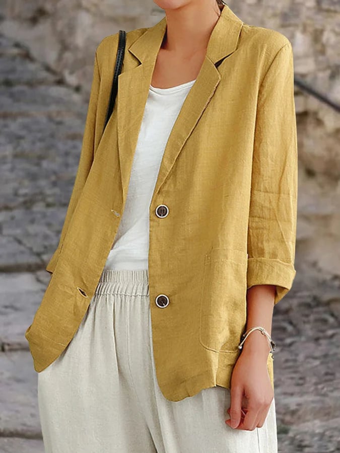Versatile Long Sleeved Casual Loose Suit Jacket