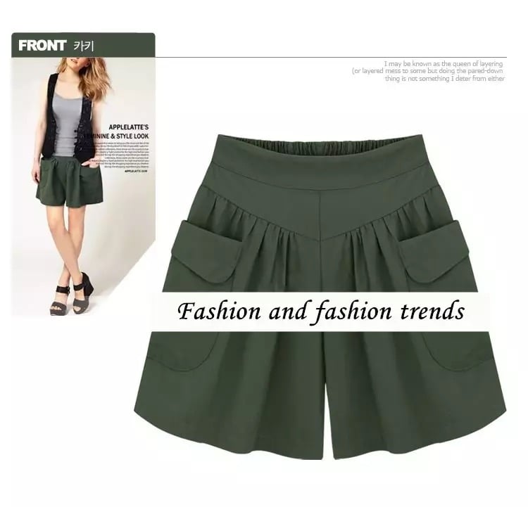 ??Women Beach Casual Hot Shorts with Elastic Waistband